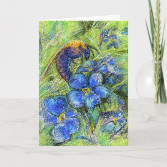 Tarjeta Flores de abeja y olvidadiza (Anverso)