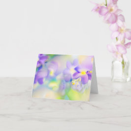 Tarjeta Flores de acuarela moradas personalizables