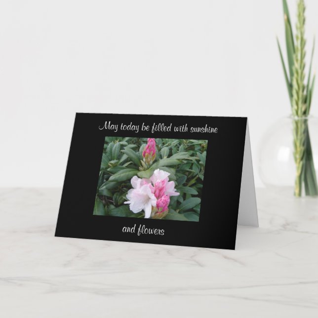 Tarjeta Flores de aliento de hermosas flores (Anverso)