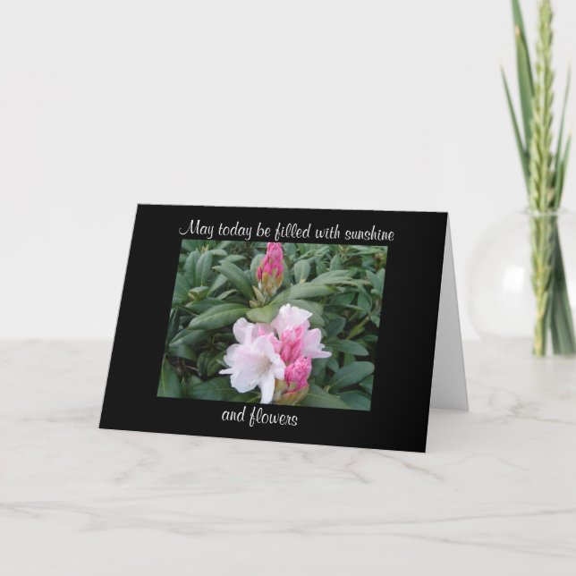 Tarjeta Flores de aliento de hermosas flores (Anverso)