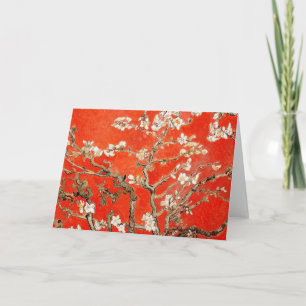 Tarjeta Flores de almendra roja Vincent Van Gogh