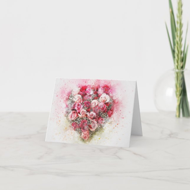 Tarjeta Flores de amor (Anverso)