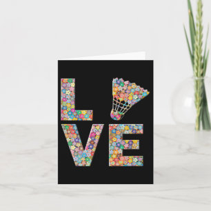 Tarjeta Flores de amor de la pelota del transbordador Badm