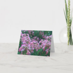 Tarjeta FLORES DE ÁRBOLES DE SEDA por SHARON SHARPE