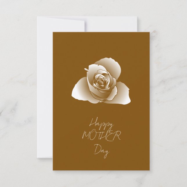 Tarjeta Flores de Arte de Sombras Blancas Refinadas (Anverso)