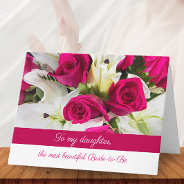 Tarjeta Flores de Boda Hija Novia a Punto de Casarse