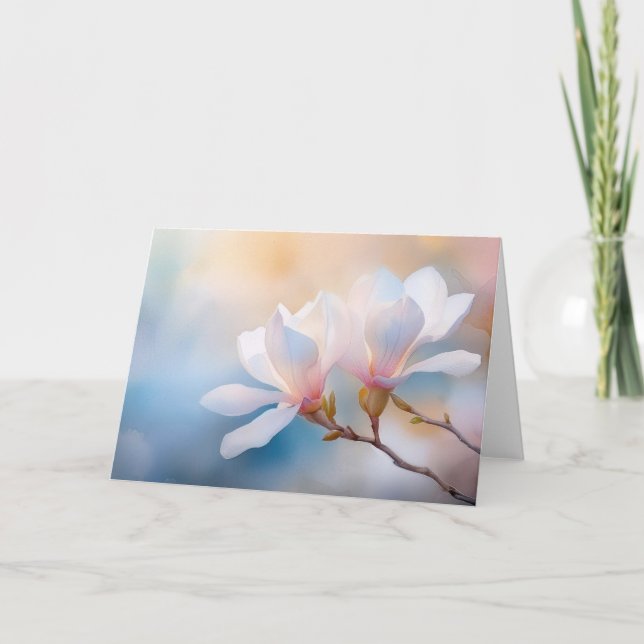 Tarjeta Flores de bonito Magnolia (Anverso)