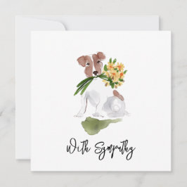 Tarjeta Flores de cachorro con Mascota de SÍPATÍA Memorial