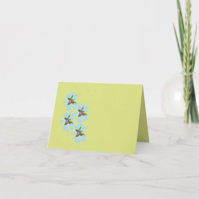 Tarjeta : Flores de Centaurea (Anverso)