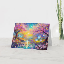 Tarjeta Flores de Cerezo Amanecer Día de la Madre Transmis