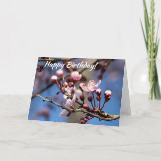 Tarjeta Flores de cerezo de cumpleaños