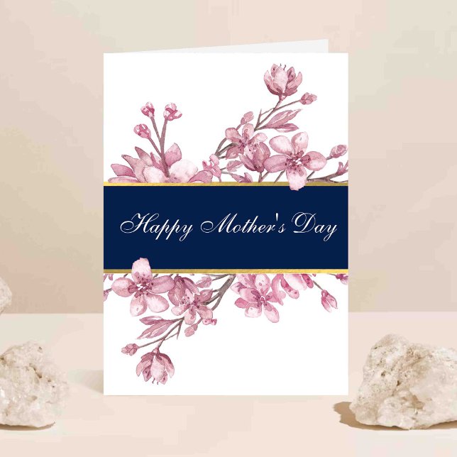 Tarjeta Flores de Cerezo Elegantes Día de la Madre (Subido por el creador)