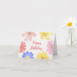 Tarjeta Flores de color acuático