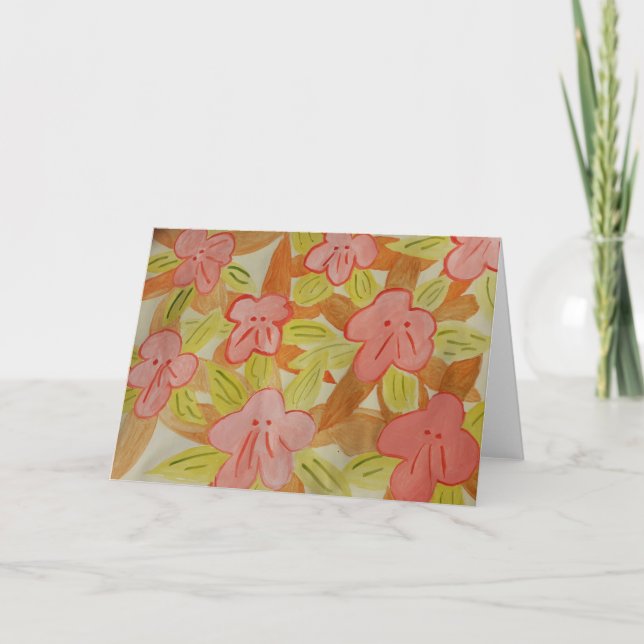 Tarjeta Flores de color otoño (Anverso)