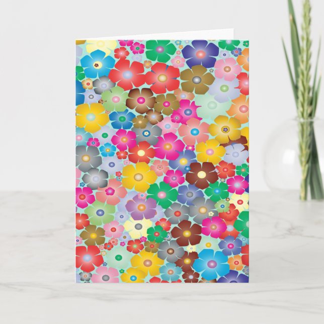 Tarjeta Flores de colores (Anverso)