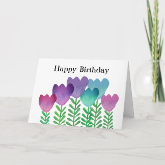 Tarjeta Flores de colores alegres cumpleaños