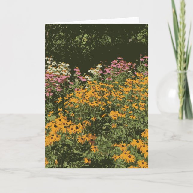 Tarjeta Flores de cono de jardín de flores silvestres colm (Anverso)