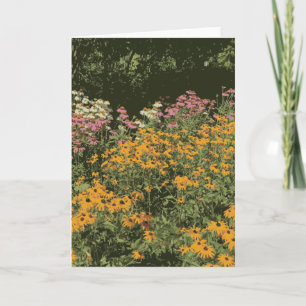 Tarjeta Flores de cono de jardín de flores silvestres colm