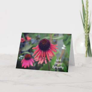 Tarjeta Flores De Cono Rojo Echinacea Con Solidaridad