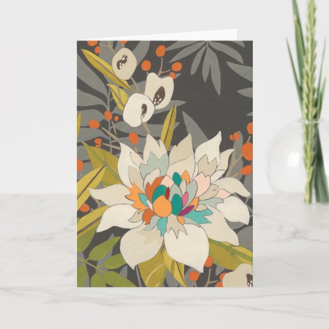 Tarjeta Flores de contraluz tropicales (Anverso)