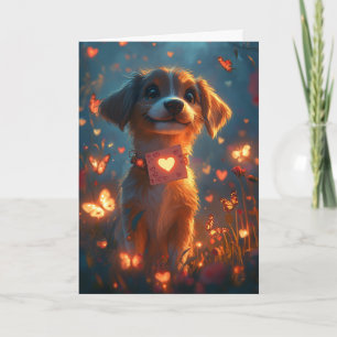 Tarjeta Flores de corazón alegres de El día de San Valentí