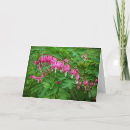 Tarjeta Flores de corazón rosado