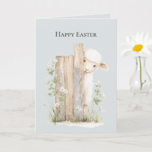 Tarjeta Flores de Cordero Dulce Puerta Pascua