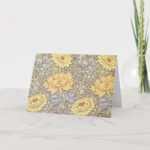 Tarjeta Flores de crisantemo de William Morris