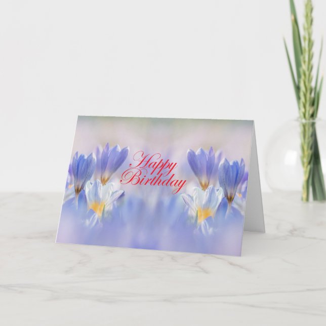 Tarjeta Flores de crocus (Anverso)