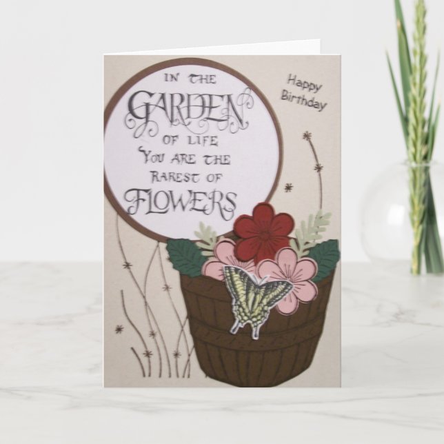 Tarjeta Flores de cumpleaños (Anverso)