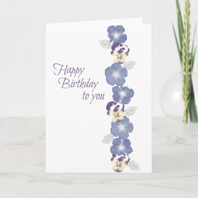 Tarjeta Flores de cumpleaños (Anverso)