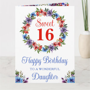 Tarjeta Flores de cumpleaños brillantes de acuarela de ver