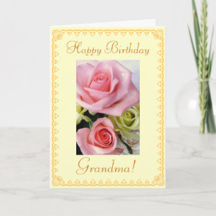 Tarjeta Flores de cumpleaños de la abuela