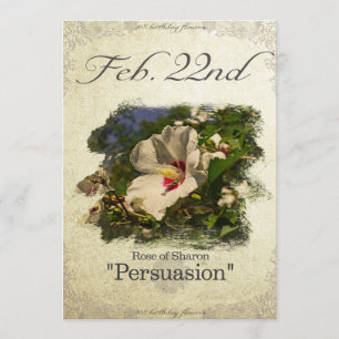Tarjeta Flores de cumpleaños el 22 de febrero "Rosa de Sha