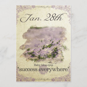 Tarjeta Flores de cumpleaños el 28 de enero "ojos azules b