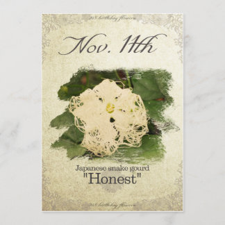 Tarjeta Flores de cumpleaños en el 11 de noviembre: "Gourm