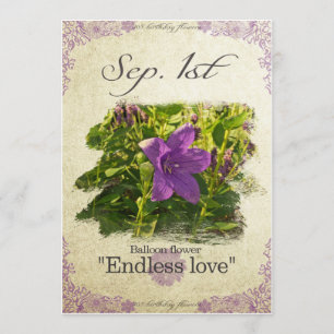 Tarjeta Flores de cumpleaños en la "Flor de globo" del 1 d