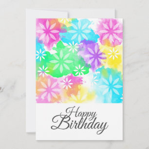 Tarjeta Flores de cumpleaños felices