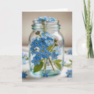 Tarjeta Flores De Cumpleaños Olvidándome No En Jar