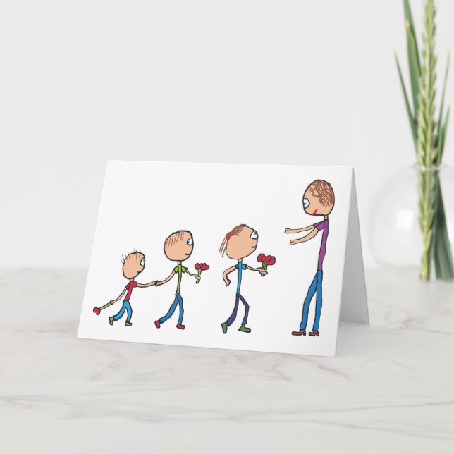 Tarjeta Flores de Día de la Madre (Anverso)