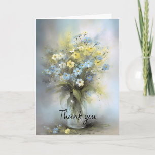 Tarjeta Flores de ensueño en grano gracias