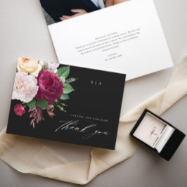 Tarjeta Flores de época boda floral foto gracias