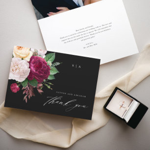 Tarjeta Flores de época boda floral foto gracias