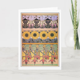 Tarjeta Flores de estilo Art Nouveau, Mucha