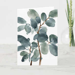 Tarjeta Flores de eucalipto - Acuarela