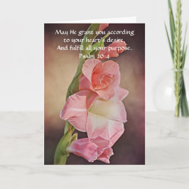 Tarjeta Flores de Faith Gladiolus Flower Birthday Card