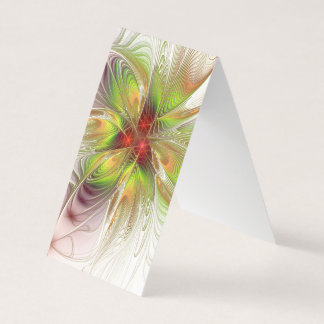 Tarjeta Flores de fantasía fractal blandas y tendientes