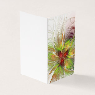 Tarjeta Flores de fantasía fractal blandas y tendientes