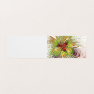 Tarjeta Flores de fantasía fractal blandas y tendientes