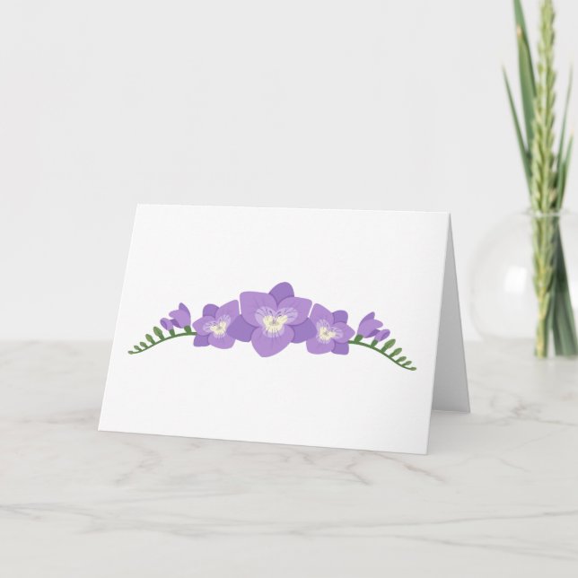 Tarjeta Flores de Freesia (Anverso)